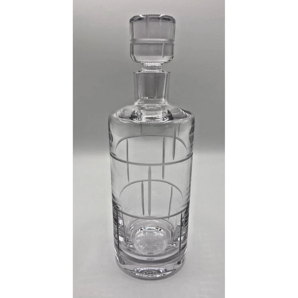 Tiffany & Co. Crystal Glass Modern Bambo Decanter 11